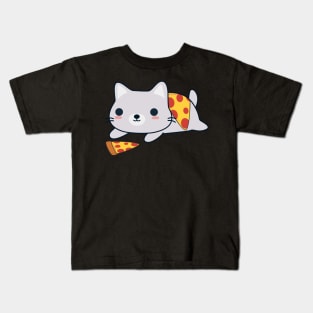 Cute Pizza Cat Kids T-Shirt